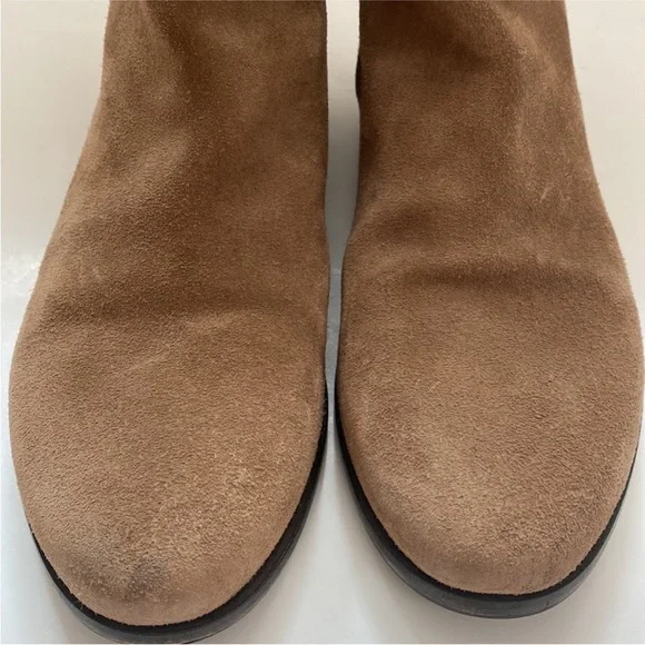 Jimmy Choo Marco Suede Studded Flat Tan Ankle Pull On Boots, 36.5/US 6.5. - Picture 8 of 8